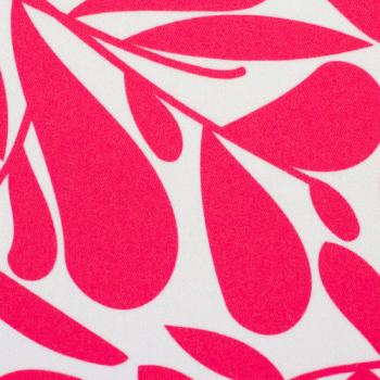 Viskose Hojas Pink/Weiß von Lillesol & Pelle  by Swafing